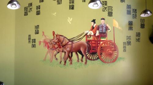 Chinese warriors mural